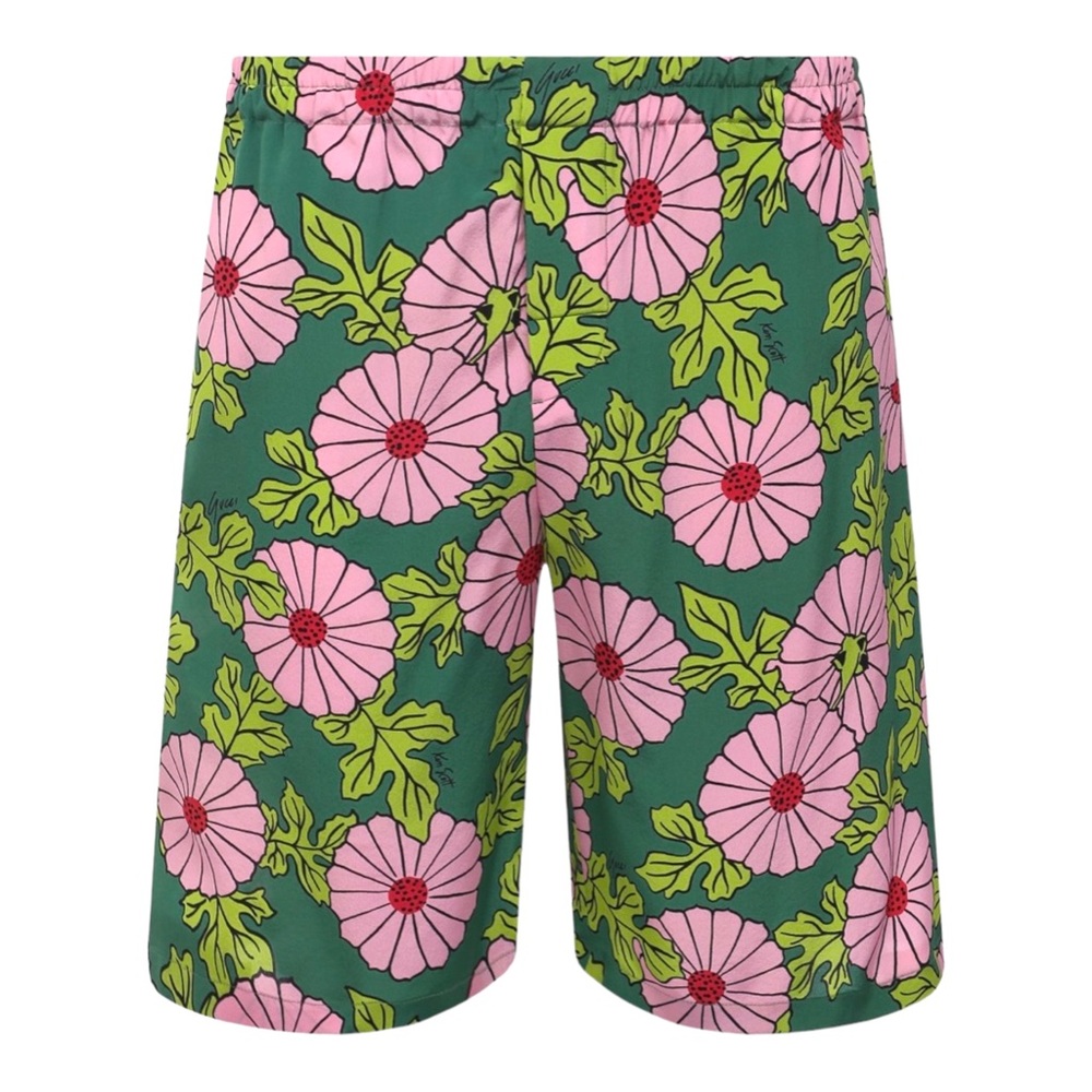 GUCCI Floral Silk Shorts